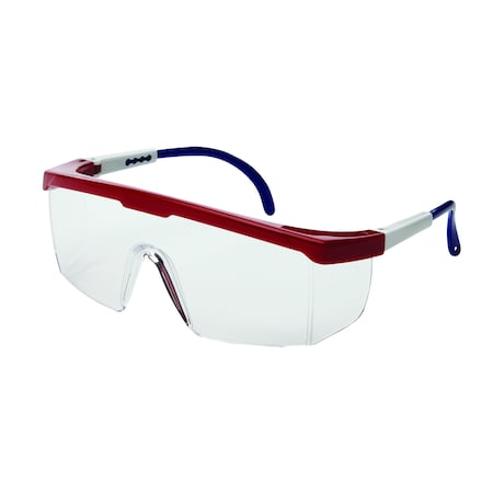 Sellstrom Sebring, Safety Glasses, Anti-Scratch, Clear Lens, White Frame, Half-Frame S76701